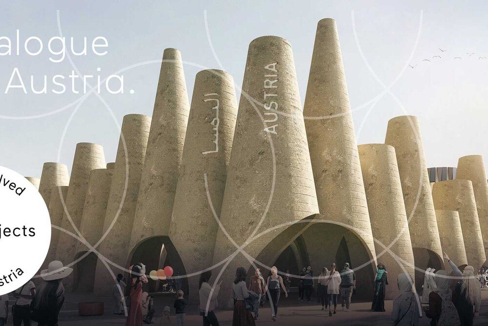 © expoaustria
EXPO 2020: Der markante Entwurf des Österreich-Pavillon mit 47 lehmverputzten Kegeln stammt von querkraft architekten EXPO 2020: Der markante Entwurf des Österreich-Pavillon mit 47 lehmverputzten Kegeln stammt von querkraft architekten
