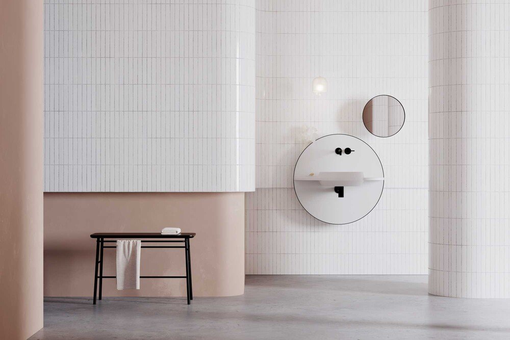 © koelnmesse
imm 2019: Das Haus von MUT und das für den italienischen Hersteller Ex-t design entworfene Badmöbel imm 2019: Das Haus von MUT und das für den italienischen Hersteller Ex-t design entworfene Badmöbel