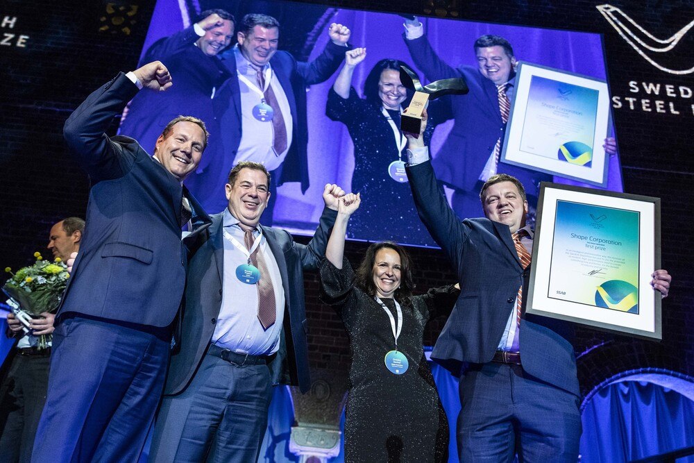 © Shape Corp.
Großer Jubel: Shape Corp. gewinnt den Swedish Steel Prize 2019. Großer Jubel: Shape Corp. gewinnt den Swedish Steel Prize 2019.