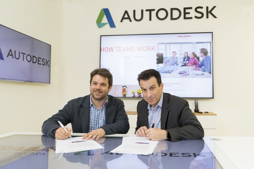 © Autodesk
Klemens Haselsteiner, Strabag-Digitalvorstand, und Andrew Anagnost, CEO von Autodesk, wollen die jahrelange Zusammenarbeit der Unternehmen noch weiter vertiefen. Klemens Haselsteiner, Strabag-Digitalvorstand, und Andrew Anagnost, CEO von Autodesk, wollen die jahrelange Zusammenarbeit der Unternehmen noch weiter vertiefen.