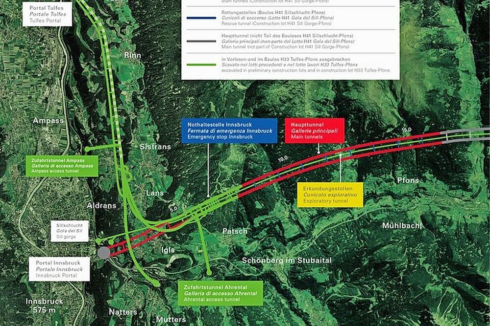 © BBT SE
Der Zuschlag für das Baulos H41 des BBTs wurde an eine Arge aus Implenia, Webuild und CSC Construzioni vergeben.
Baulos H41 des Brennerbasistunnels.