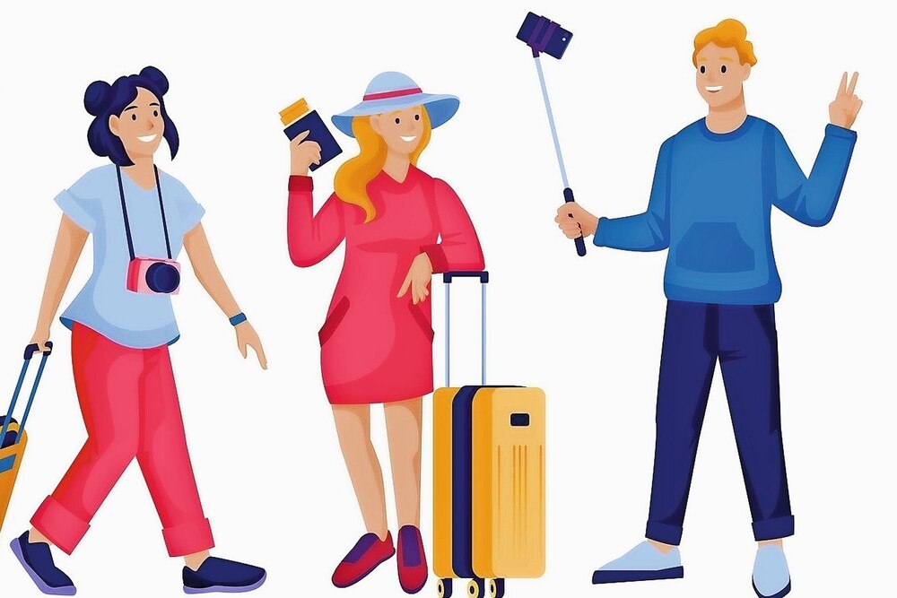© iStock / Getty Images Plus / Volodymyr Kryshtal  Illustration Touristen