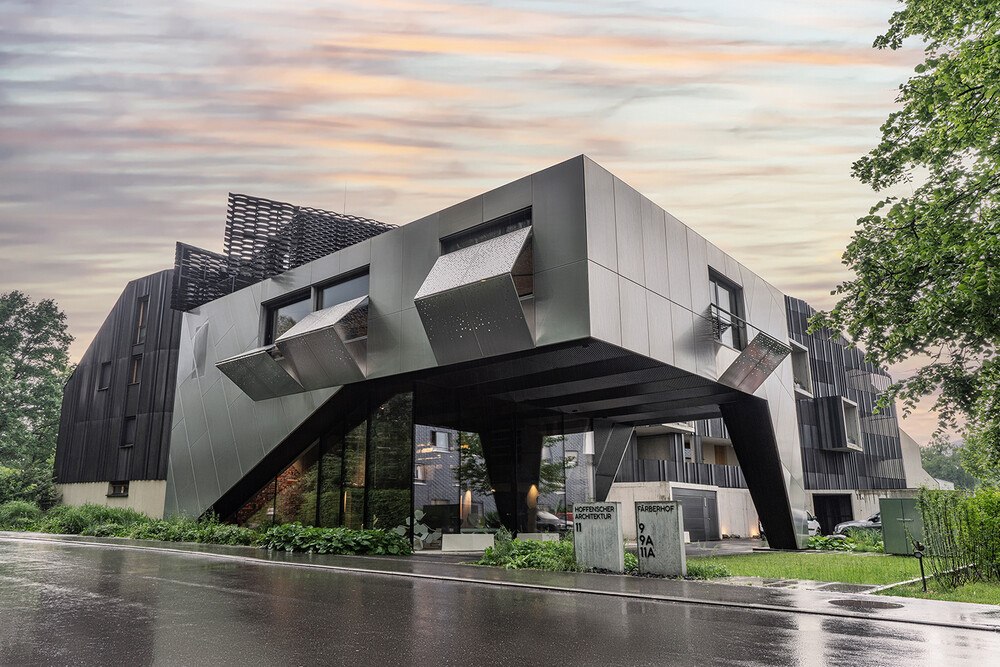 © Fotowerk Lampelmayer GmbH Bürogebäude Marc Hoffenscher Architektur in Dornbirn.