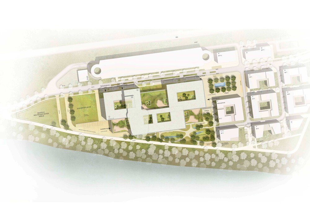© ATP architekten ingenieure | Baumschlager Eberle Architekten Zentralklinikum Hochrhein Grundstücksflächenplan