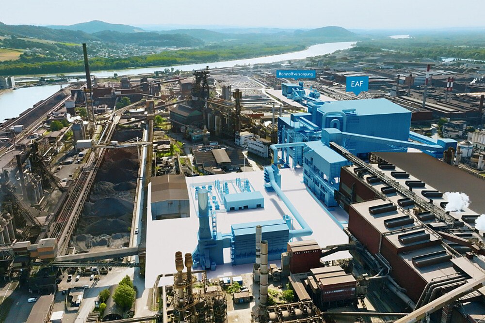 © Voestalpine
So werden die neuen Öfen auf den Werksgeländen aussehen 
 Emissionsreduzierte Stahlbau-Hochöfen