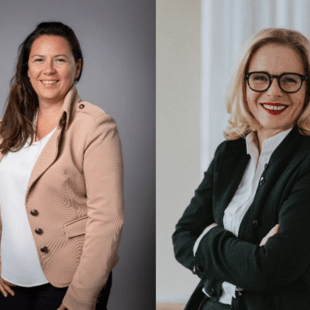 © Palfinger, Franzi Schädl Mag. Daniela Werdecker-Davies , Head of Sustainability Management bei Palfinger und Michaela Reitterer, Eigentümerin des Boutiquehotels Stadthalle in Wien.