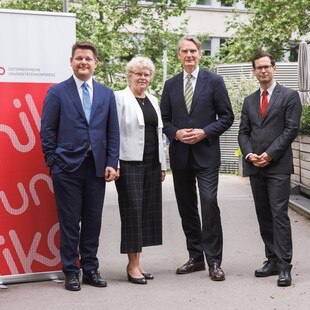 © uniko/APA-Fotoservice/Rastegar Oliver Vitouch, Sabine Seidler, Sebastian Schütze, Jürgen Janger